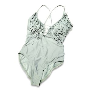 BluC Bohemian Fringe One Piece Swimsuit Plus Size 1X
